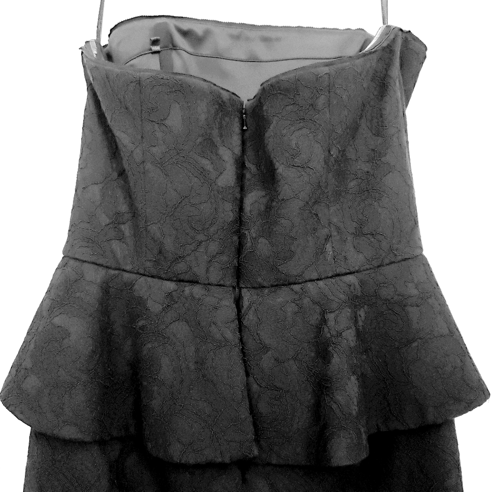 Nwot White House Black Market Strapless Black Lace Peplum Dress - Picture 10 of 16